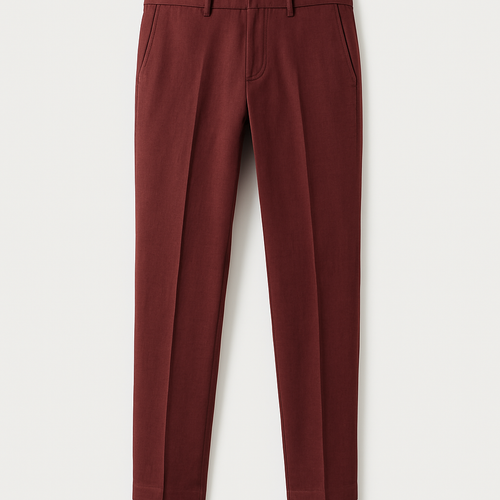 Burgundy Linen Chinos